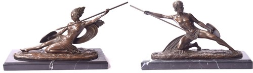 Bronze skulptur krieger mit - krieger,