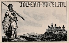 Studentika 1913 KStV Zollern Breslau Studentica Karlsruhe Couleurkarte