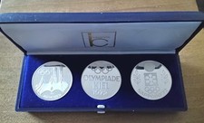 3 x 1000er Silber Medaillen Olympiade 1972 ~ München Kiel Sapporo ~ im orig.Etui