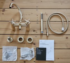 Dornbracht Tara Aufputz Badenwannen Armatur MESSING GEBÜRSTET 23kt Gold