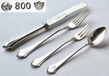 24-tlg. Set Löffel Gabel LUTZ & WEISS 800er Silber Solingen um 1900 P124