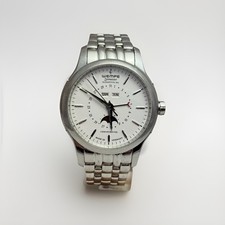 WEMPE ZEITMEISTER GLASHÜTTE  HERRENUHR  EDELSTAHL + FULLSET  , GUTER ZUSTAND