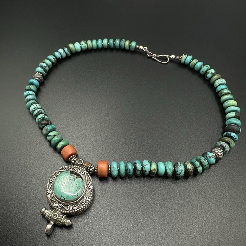 Türkis silber kette - &,