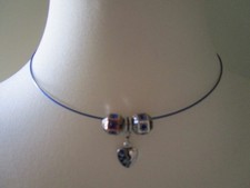 Collier halsreif blau - collier, länge