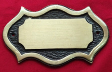 Namensschild Türschild 143x 85 mm aus Massiv Messing mit Tiefgravur #5004