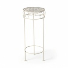 Hoher Beistelltisch weiß