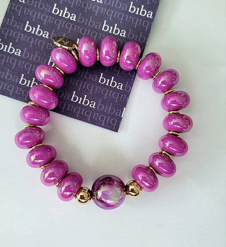 Biba resin metall - armband, 14