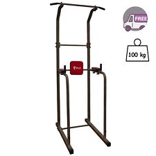 Kraftstation mit Klimmzugstange Boden 100 kg Stahl Dip Station Krafttraining