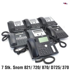 7x TELEFONE VOIP PHONE SIP IP MODELLE SNOM 821 870  D725 720 370 WAN LAN VPN 