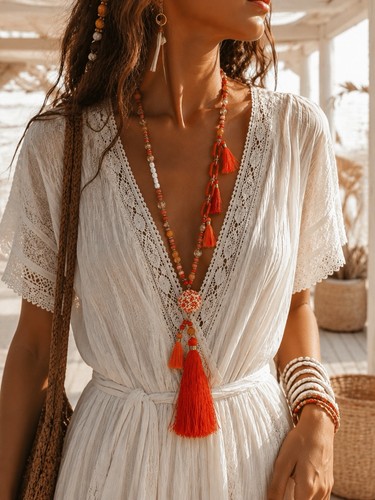 Boho halskette damen - boho, kette