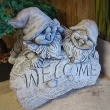 Steinfigur Willkommen Troll