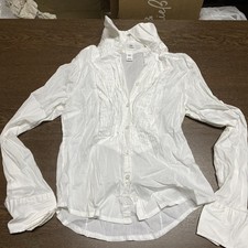 H&m Damen Bluse Langarm Weiß