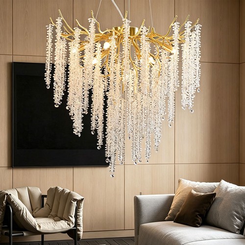 Gold kristall kronleuchter - gold,