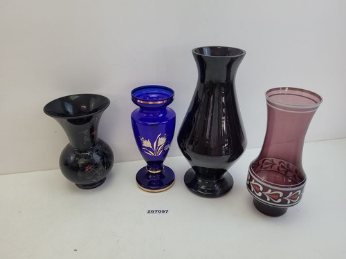 Vasen alt glas 70er - 4x,