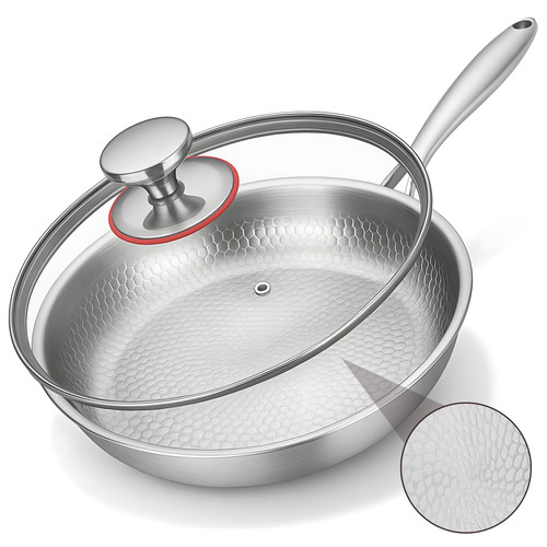 Edelstahlpfanne mit - edelstahlpfanne,