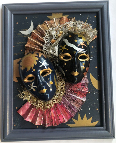Harlekin bild porzellan - bild,