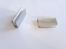 4x Glastürgriff Spiegel Chrom