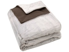 Kuscheldecke Wohndecke Wendedecke Plaid 150x200 cm braun-natur