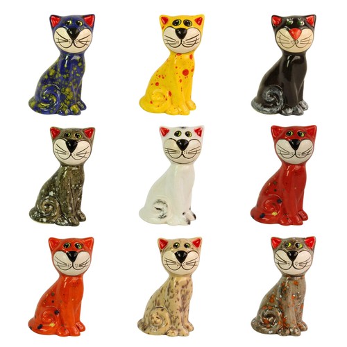 Dekofigur katze aus keramik - dekofigur,