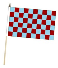 Große Handflagge weinrot und