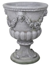 Pflanzenkübel Barock Blumenkübel Antik Blumentopf Löwenköpfe Garten Amphore 50cm