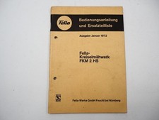 Fella FKM2HS Kreiselmähwerk Betriebsanleitung Ersatzteilliste 1972