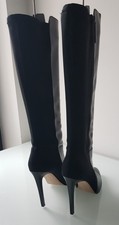 High Heels Damenstiefel 41 French Connection Stiletto Leder Stretcheinsatz