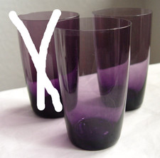 °°° ALSTERFORS? SWEDEN? INGRIDGLAS? 2 TRINKGLÄSER VIOLETT HAUCHZART 10,5 CM °°°