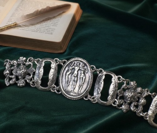 Collier kette antik drei - collier,, antik,
