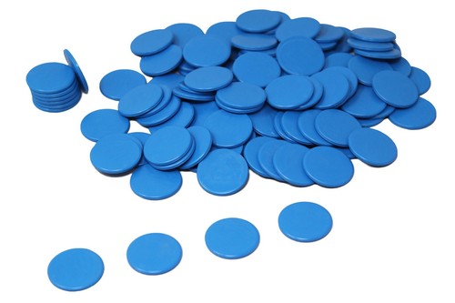 Spielchips blau - (100, stück)