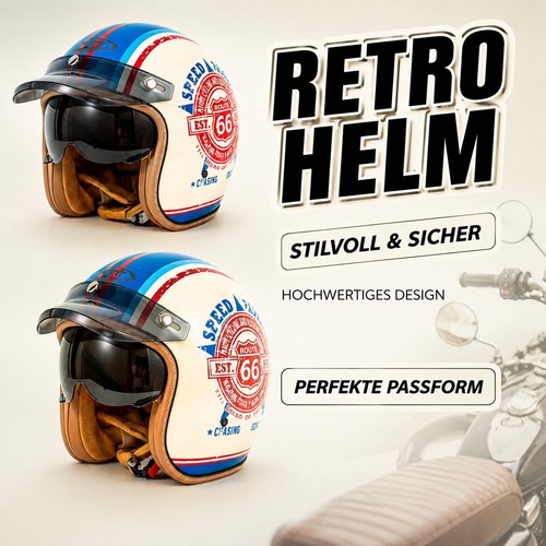 Erwachsenen motorradhelm 4 - motorradhelm, 3/4