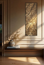 Schwarz Gold Wandbild Unikat