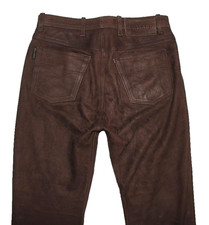 fette - WALLABY -  Lederjeans  Nubuk- Lederhose in dkl.- braun ca. W32-33 / L32