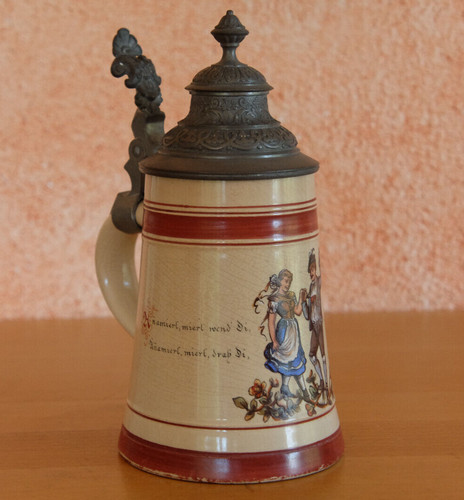 Kleiner antiker bierkrug 25 - kleiner,