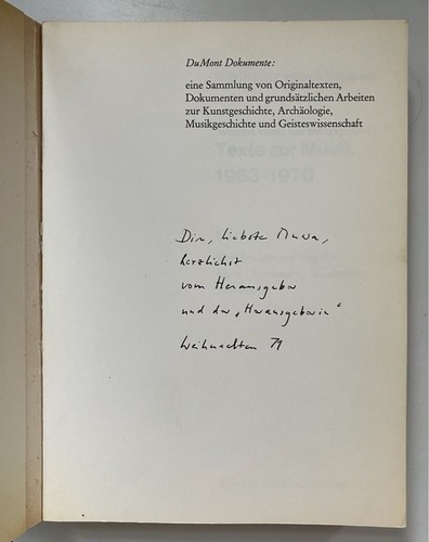 Widmung schnebel karlheinz - widmung,