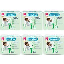 6 x 30 Windeln | babylove Windeln Premium Größe 7 XXL 16+ kg Tag & Nacht