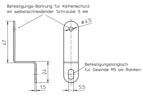 Halterung hinten für - , dekaform