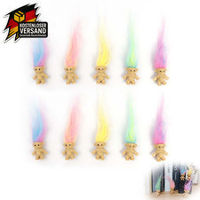 Mini-Troll-Puppen Sammlung PVC Vintage Glückspuppe Mini-Actionfiguren Set 10 Stü