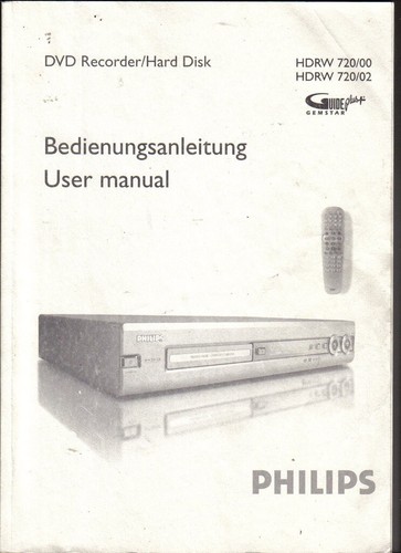 Philips hdrw 720 - dvdr, hdd