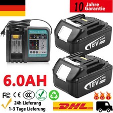 2/4 Stück Akkuschrauber Für Makita Akku 18v 6.0AH mit Ladegerät BL1860 BL186B