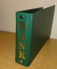 Bankordner für Kontoauszüge dunkelgrün 22 x 13,5 x 4 cm