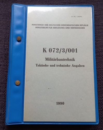 Nva vorschrift 072 001 - k, 072/3/001