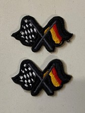 Zielfahne D  Signet Zeichen 2Stück Aufnäher, Aufbügler, Patch Sticker ca. 4x2,5m