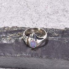 Opal Dublette Ring, 925er Silber, Edelsteinring (22358), Edelsteinschmuck