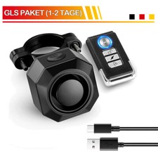 110dB Fahrrad Alarmanlage Anti Theft Erschütterungs mit Fernbedienung Drahtlos