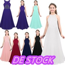 Festliches~Mädchen Kleid Chiffon Lange Brautjungfer Kleider Hochzeit Partykleid