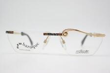 Vintage Brille Silhouette 9609 Gold Mehrfarbig Halbrand Brillengestell