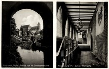 Ak Olsztyn Allenstein Ostpreußen, Schloss von der Eisenbahnbrücke,... - 4875479