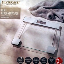 Glas-Personenwaage Waage Silver Crest mit Original Karton