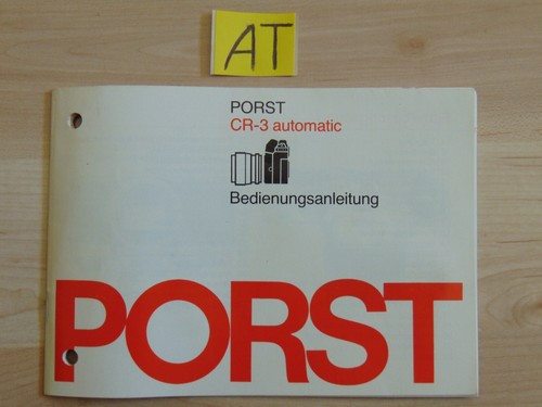 Gebrauchsanleitung porst 3 - porst, cr-3
